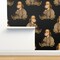 Ben Franklin Vintage Funny Quirky Bubble Gum Kitch Rock And Roll Benjamin Custom Pre-pasted Wallpaper by Spoonflower Pre-Pasted Wallpaper 2FT Wide